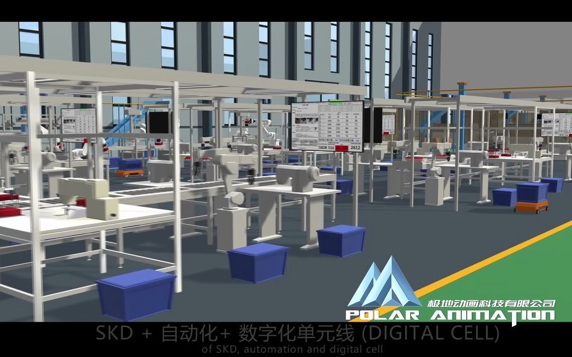 石家庄三维动画制作新篇章 极地数字引领生产线工艺可视化革新